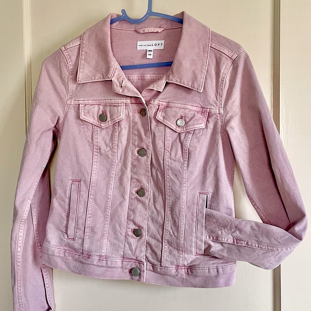 LOFT Pink Denim Jacket
